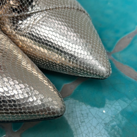 Isabel Marant Archenn Heeled Booties Snakeskin metallic Gold Size 36 6 - Picture 9 of 13